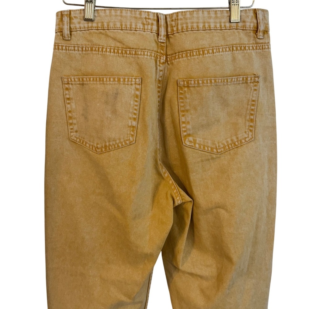 Denim Co Mustard Yellow High Rise Mom Jeans Women's US 8 100% Cotton - Picture 6 of 10